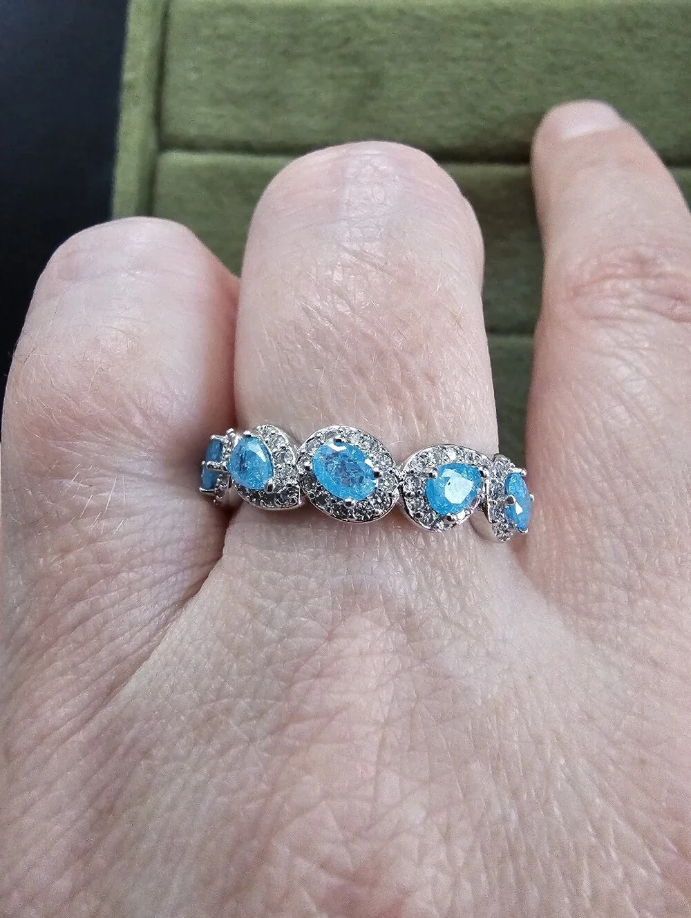 Rhodium Plated Ring Size 8